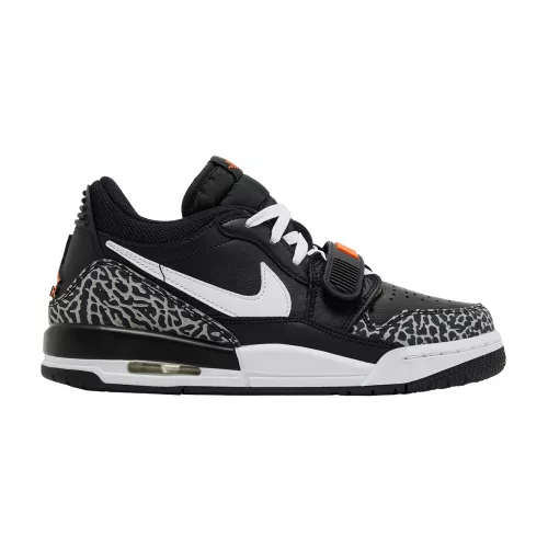 Jordan Legacy 312 Low Black White Safety Orange (GS) alacsony szárú sneaker – termékfotó, oldalnézet