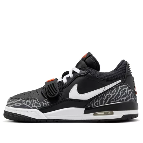 Jordan Legacy 312 Low Black White Safety Orange (GS) alacsony szárú sneaker – termékfotó, oldalnézet