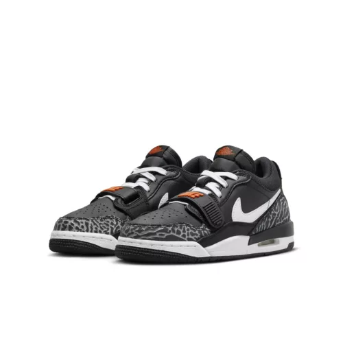 Jordan Legacy 312 Low Black White Safety Orange (GS) alacsony szárú sneaker – termékfotó, oldalnézet