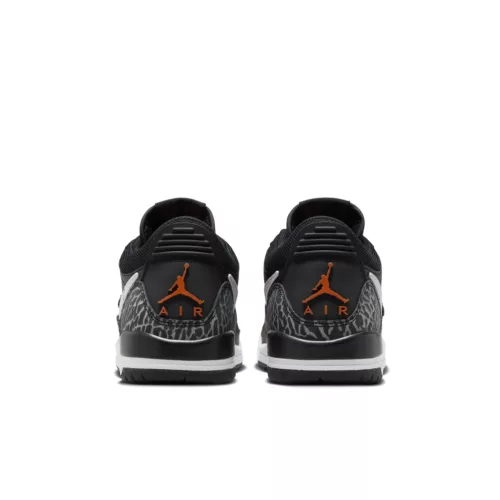 Jordan Legacy 312 Low Black White Safety Orange (GS) alacsony szárú sneaker – termékfotó, oldalnézet