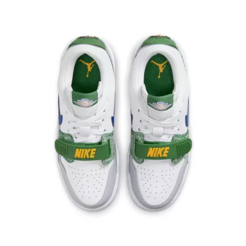Jordan Legacy 312 Low White Pine Industrial Blue (GS) alacsony szárú sneaker – termékfotó, oldalnézet