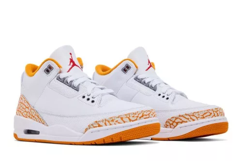 Jordan 3 Retro Orange Citrus (Women's) magas szárú sneaker – termékfotó, oldalnézet