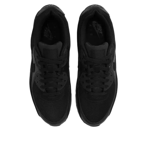 Nike Air Max 90 Recraft Triple Black alacsony szárú sneaker – termékfotó, oldalnézet