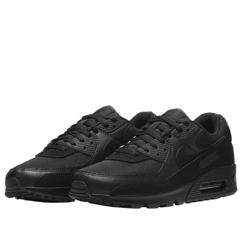 Nike Air Max 90 Recraft Triple Black alacsony szárú sneaker – termékfotó, oldalnézet