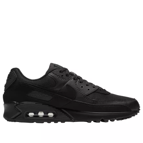 Nike Air Max 90 Recraft Triple Black alacsony szárú sneaker – termékfotó, oldalnézet