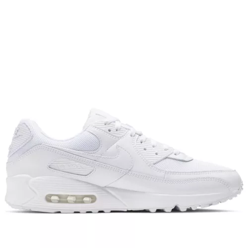 Nike Air Max 90 Recraft Triple White alacsony szárú sneaker – termékfotó, oldalnézet