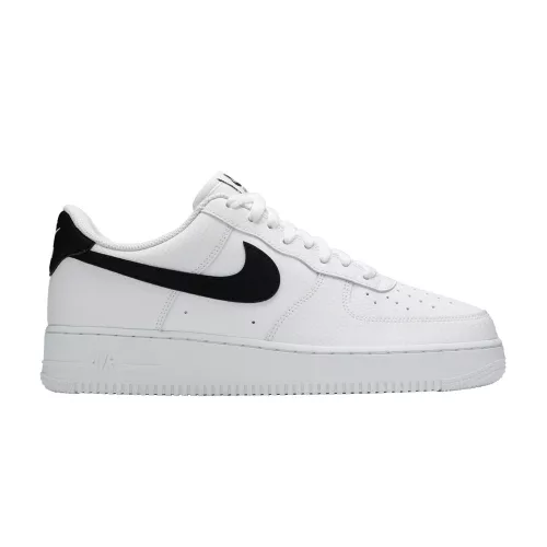 Nike Air Force 1 Low '07 White Black Pebbled Leather alacsony szárú sneaker – termékfotó, oldalnézet