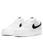 Nike Air Force 1 Low '07 White Black Pebbled Leather alacsony szárú sneaker – termékfotó, oldalnézet