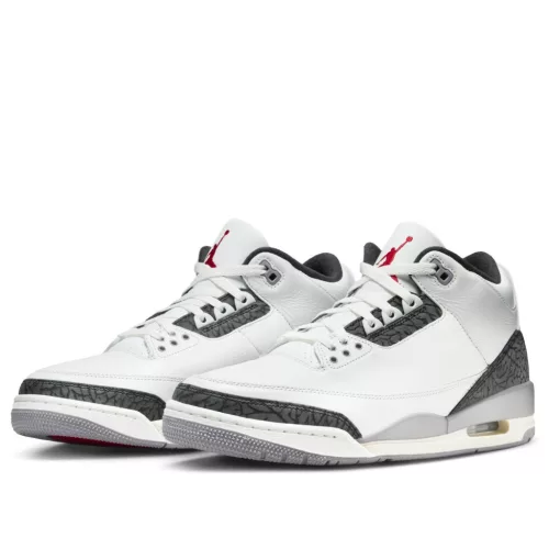 Jordan 3 Retro Cement Grey alacsony szárú sneaker – termékfotó, oldalnézet