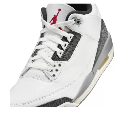 Jordan 3 Retro Cement Grey alacsony szárú sneaker – termékfotó, oldalnézet