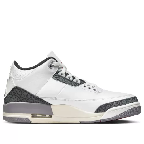 Jordan 3 Retro Cement Grey alacsony szárú sneaker – termékfotó, oldalnézet