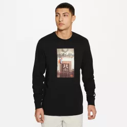 Jordan Jumpman Chimney Men's Long-Sleeve T-Shirt Black/White – termékfotó, oldalnézet