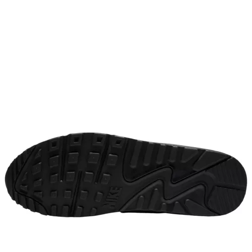 Nike Air Max 90 Leather Triple Black alacsony szárú sneaker – termékfotó, oldalnézet