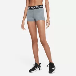 Nike Pro Women's 3" Shorts Smoke Grey/Heather/Black/Black – termékfotó, oldalnézet