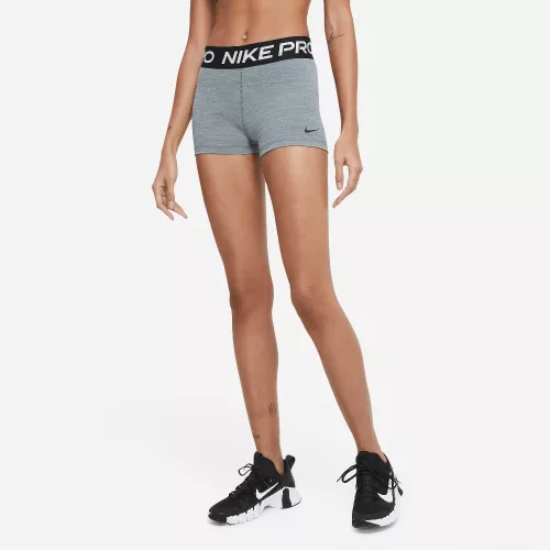 Nike Pro Women's 3" Shorts Smoke Grey/Heather/Black/Black – termékfotó, oldalnézet