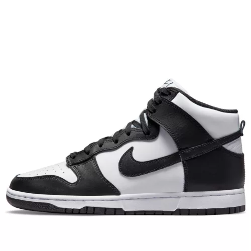 Nike Dunk High Panda Black White (2021/2024) magas szárú sneaker – termékfotó, oldalnézet