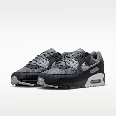 Nike Air Max 90 Smoke Grey Black Photon Dust férfi alacsony szárú utcai sneaker szürke