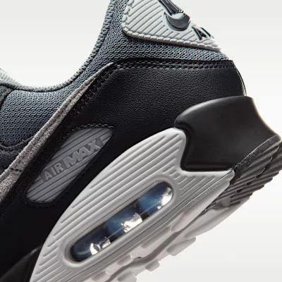 Nike Air Max 90 Smoke Grey Black Photon Dust férfi alacsony szárú utcai sneaker szürke