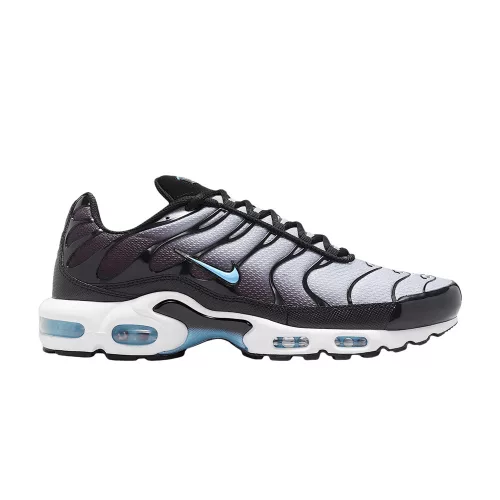 Nike Air Max Plus Black Light Smoke Grey férfi alacsony szárú utcai sneaker fekete szürke