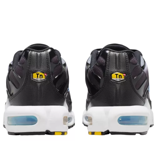 Nike Air Max Plus Black Light Smoke Grey férfi alacsony szárú utcai sneaker fekete szürke