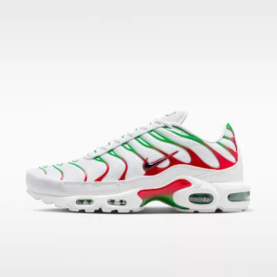 Nike Air Max Plus Italy férfi alacsony szárú utcai sneaker fehér zöld piros fekete