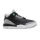 Jordan 3 Retro Green Glow (PS) alacsony szárú sneaker – termékfotó, oldalnézet