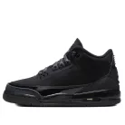 Jordan 3 Retro Black Cat (2025) (GS) alacsony szárú sneaker – termékfotó, oldalnézet