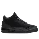 Jordan 3 Retro Black Cat (2025) (GS) alacsony szárú sneaker – termékfotó, oldalnézet