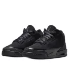 Jordan 3 Retro Black Cat (2025) (GS) alacsony szárú sneaker – termékfotó, oldalnézet