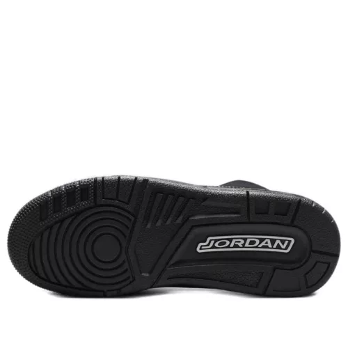 Jordan 3 Retro Black Cat (2025) (GS) alacsony szárú sneaker – termékfotó, oldalnézet