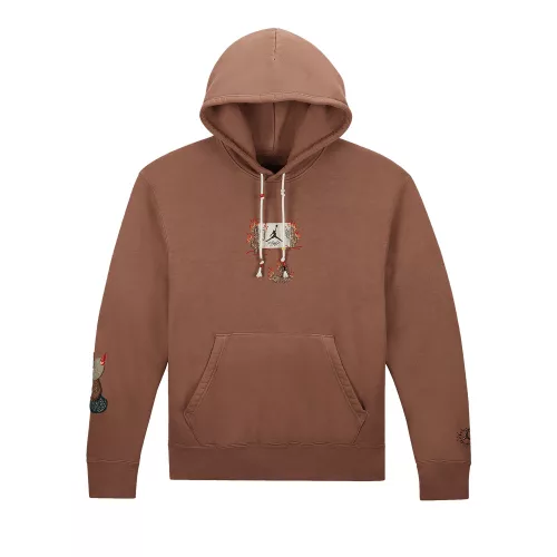 Travis Scott x Jordan Flight Graphic Hoodie Archaeo Brown – termékfotó, oldalnézet