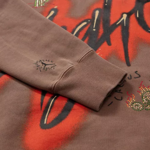 Travis Scott x Jordan Flight Graphic Hoodie Archaeo Brown – termékfotó, oldalnézet