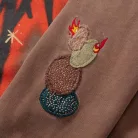 Travis Scott x Jordan Flight Graphic Hoodie Archaeo Brown – termékfotó, oldalnézet