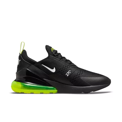 Nike Air Max 270 Black Neon alacsony szárú sneaker – termékfotó, oldalnézet
