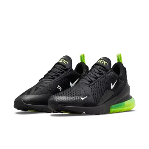 Nike Air Max 270 Black Neon alacsony szárú sneaker – termékfotó, oldalnézet