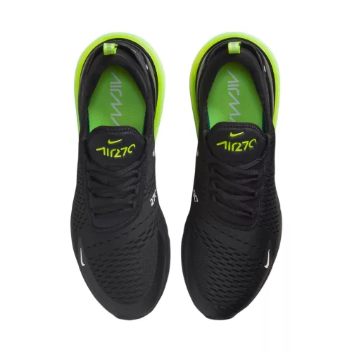 Nike Air Max 270 Black Neon alacsony szárú sneaker – termékfotó, oldalnézet