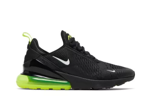 Nike Air Max 270 Black Neon férfi alacsony szárú utcai sneaker fekete