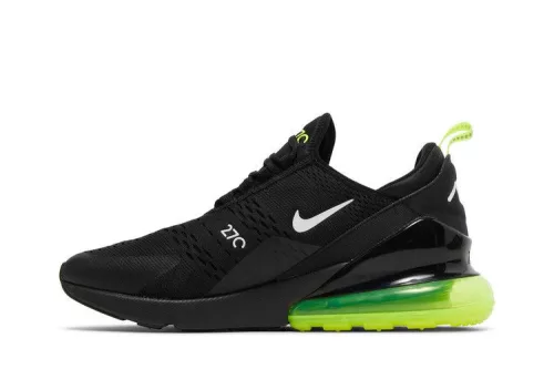 Nike Air Max 270 Black Neon férfi alacsony szárú utcai sneaker fekete