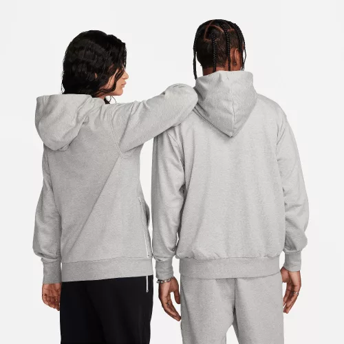 Nike Standard Issue Men's Dri-FIT Full-Zip Basketball Hoodie Dark Grey Heather/Pale Ivory – termékfotó, oldalnézet
