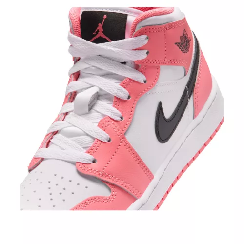 Jordan 1 Mid Pink Gaze (GS) közepes szárú sneaker – termékfotó, oldalnézet