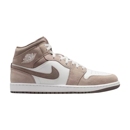 Air Jordan 1 Mid Enigma Stone férfi közepes szárú kosárlabdacipő szürke