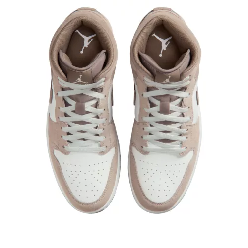 Air Jordan 1 Mid Enigma Stone férfi közepes szárú kosárlabdacipő szürke