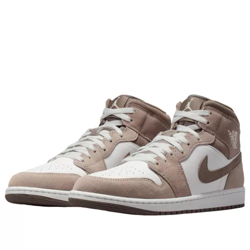 Air Jordan 1 Mid Enigma Stone férfi közepes szárú kosárlabdacipő szürke