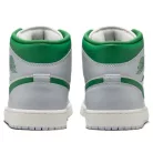 Jordan 1 Mid White Pure Platinum Pine Green közepes szárú sneaker – termékfotó, oldalnézet