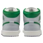 Jordan 1 Mid White Pure Platinum Pine Green közepes szárú sneaker – termékfotó, oldalnézet