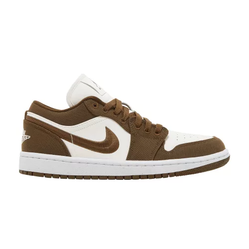 Jordan 1 Low SE Light Olive (Women's) alacsony szárú sneaker – termékfotó, oldalnézet