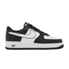 Nike Air Force 1 Low '07 White Swoosh Panda férfi alacsony szárú utcai sneaker fekete fehér