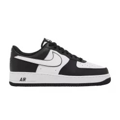   Nike Air Force 1 Low '07 White Swoosh Panda férfi alacsony szárú utcai sneaker fekete fehér