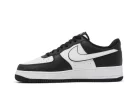 Nike Air Force 1 Low '07 White Swoosh Panda férfi alacsony szárú utcai sneaker fekete fehér