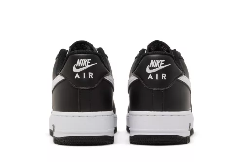 Nike Air Force 1 Low '07 White Swoosh Panda férfi alacsony szárú utcai sneaker fekete fehér